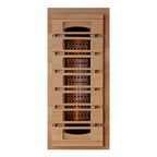Golden Designs 2-Person Full Spectrum Infrared Sauna with Himalayan Salt Bar – Near Zero EMF, PureTech Heating