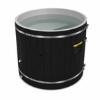 Dynamic Cold Therapy 42-Inch PVC Barrel Cold Plunge — Black, Tub Only — manufacturer image 3 (chiller sold separately)