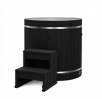 Dynamic Cold Therapy 42-Inch PVC Barrel Cold Plunge — Black, Tub Only — manufacturer image 1 (chiller sold separately)