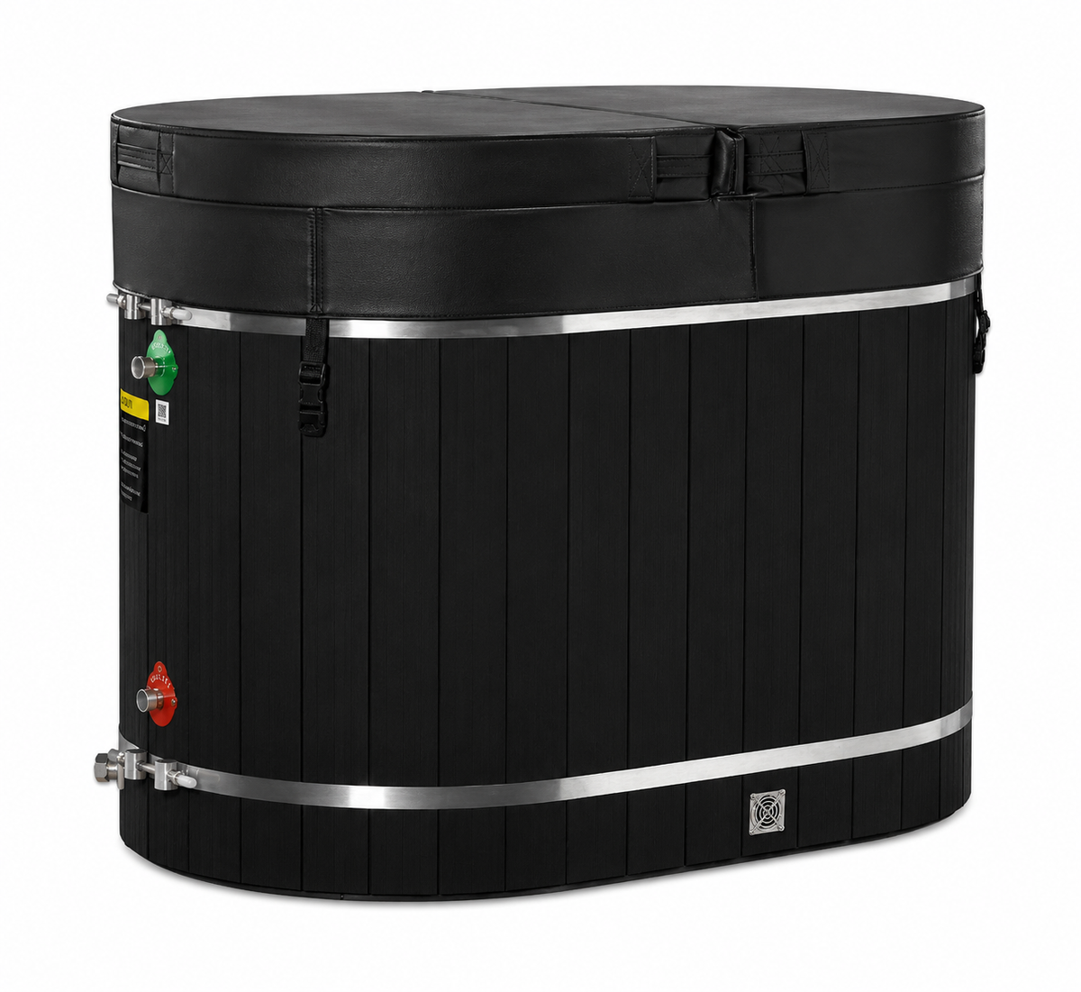 Dynamic Cold Therapy 50-Inch Oval Cold Plunge — Black, Tub Only — manufacturer image 2 (chiller sold separately)