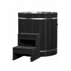Dynamic Cold Therapy 42-Inch Stainless Steel Barrel Cold Plunge — Black, Tub Only — manufacturer image 1 (chiller sold separately)
