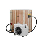 Dynamic Cold Therapy Premium Cold Plunge Tub with Chiller Compatibility – Cedar Ice Bath Barrel w/ Step & Drain System