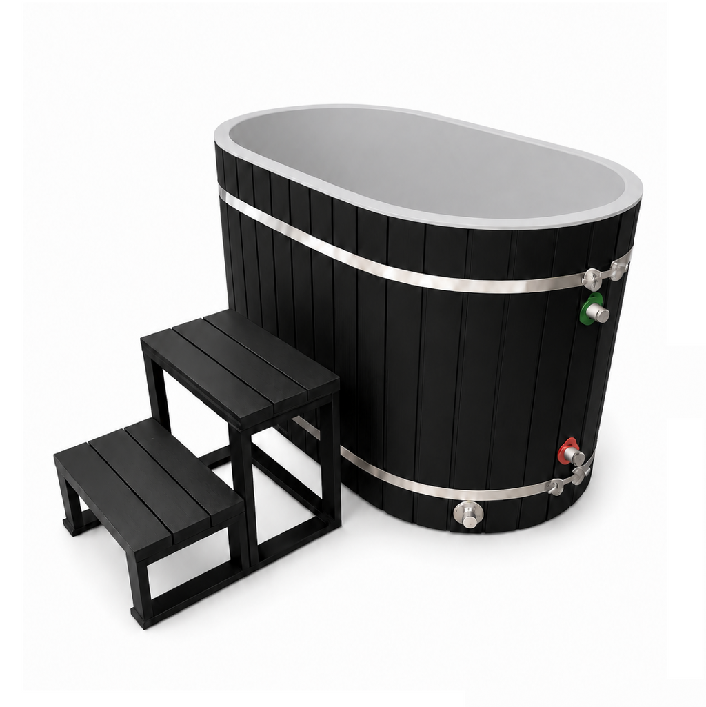 Dynamic Cold Therapy 50-Inch Oval Cold Plunge — Black, Tub Only — manufacturer image 3 (chiller sold separately)