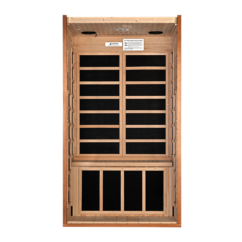 Dynamic Avila 1–2 Person Low EMF FAR Infrared Sauna – 120V Plug-In | Carbon Heat Panels