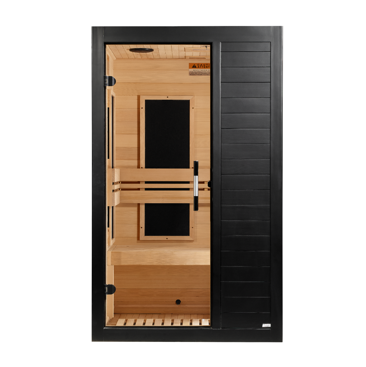 Dynamic Veneto 1–2-Person Low EMF Infrared Sauna — Black — manufacturer image 3