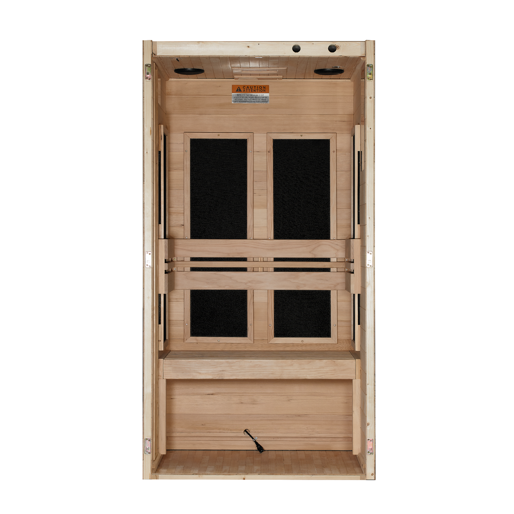 Dynamic Veneto Elite 1–2-Person Ultra Low EMF Infrared Sauna — Black — manufacturer image 4