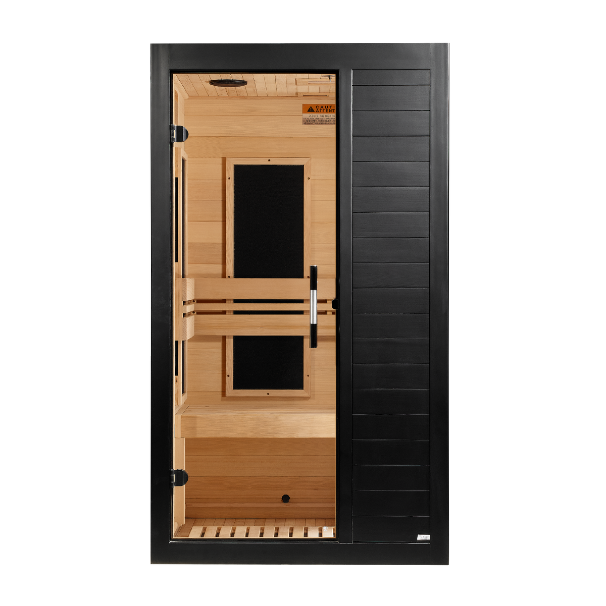 Dynamic Veneto Elite 1–2-Person Ultra Low EMF Infrared Sauna — Black — manufacturer image 3
