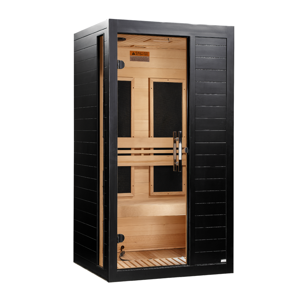 Dynamic Veneto Elite 1–2-Person Ultra Low EMF Infrared Sauna — Black — manufacturer image 1