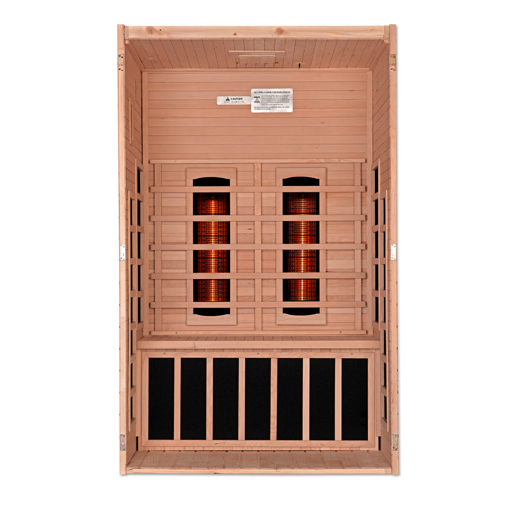Dynamic Santiago 3-Person Full Spectrum Infrared Sauna | Low EMF Indoor Home Sauna