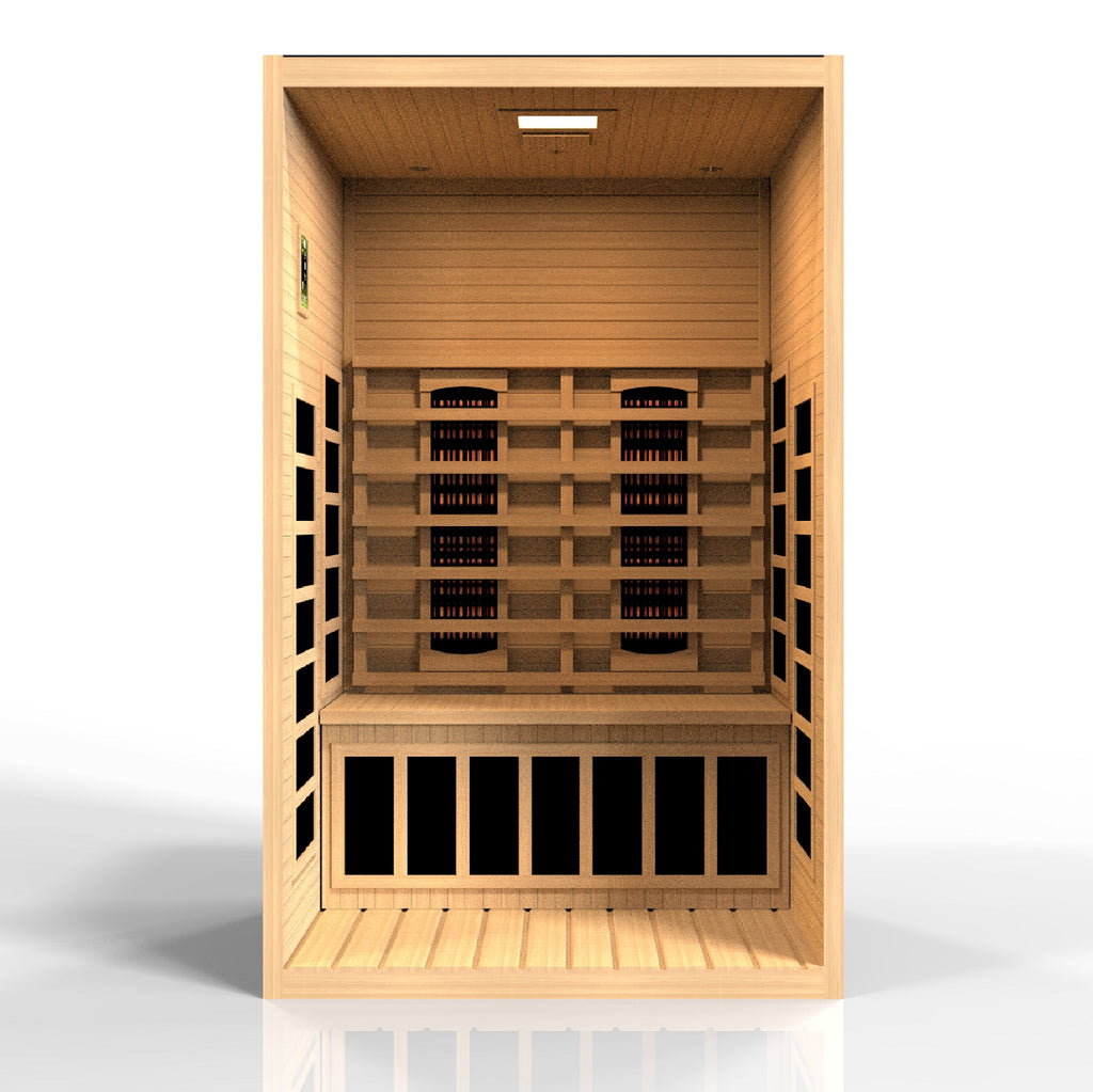 Dynamic Santiago 3-Person Full Spectrum Infrared Sauna | Low EMF Indoor Home Sauna