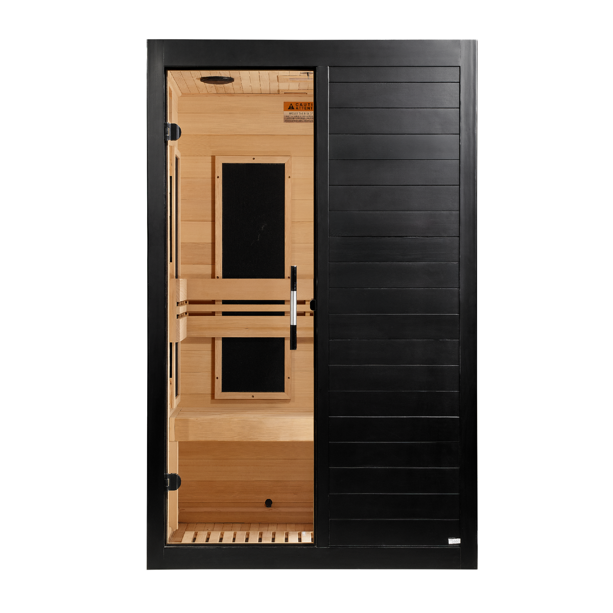 Dynamic Lucca 2-Person Low EMF Infrared Sauna — Black — manufacturer image 3