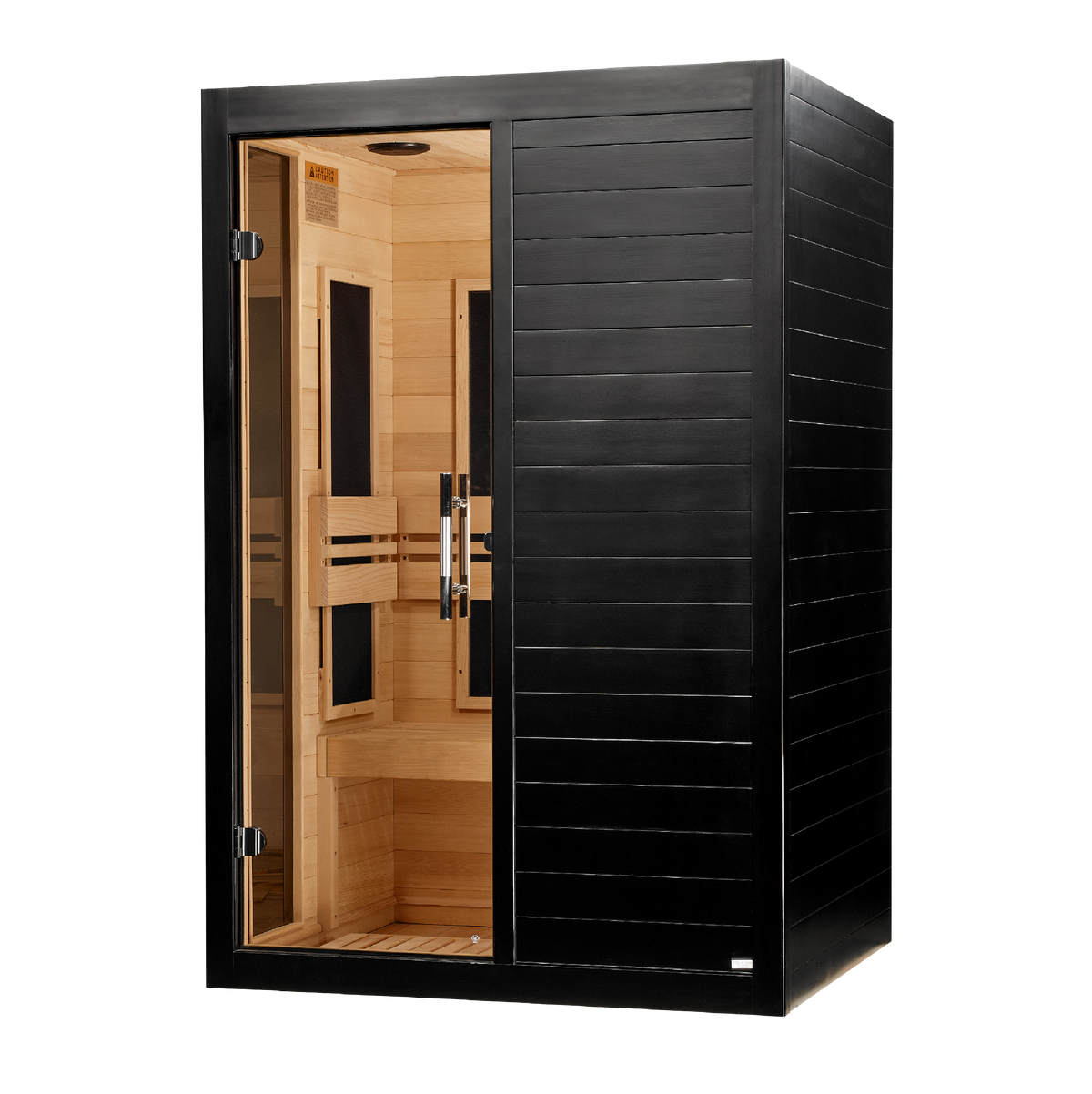 Dynamic Lucca 2-Person Low EMF Infrared Sauna — Black — manufacturer image 2