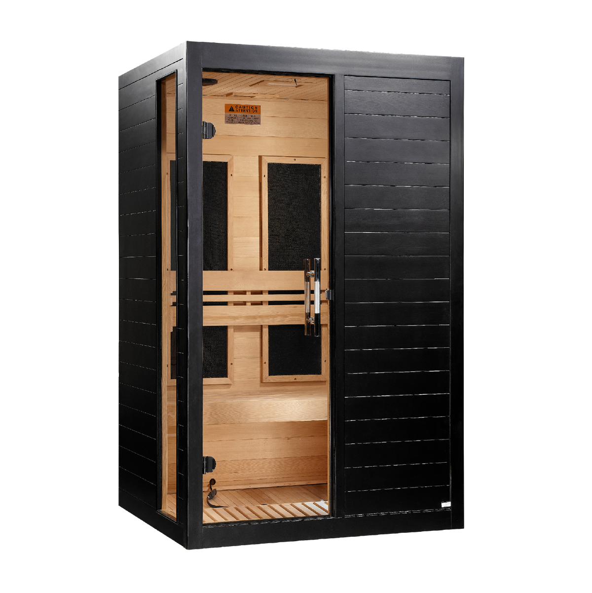 Dynamic Lucca 2-Person Low EMF Infrared Sauna — Black — manufacturer image 1
