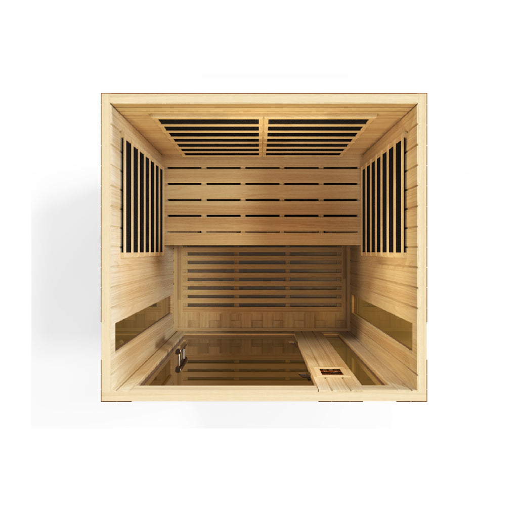 Dynamic Vittoria 2-Person Low EMF FAR Infrared Sauna | Indoor Home Sauna with Red Light Therapy