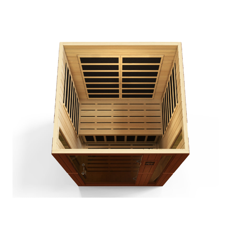 Dynamic Vittoria 2-Person Low EMF FAR Infrared Sauna | Indoor Home Sauna with Red Light Therapy