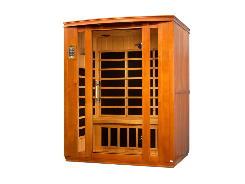 Dynamic Bellagio 2-Person Low EMF FAR Infrared Sauna | Indoor Home Sauna with Chromotherapy Lighting