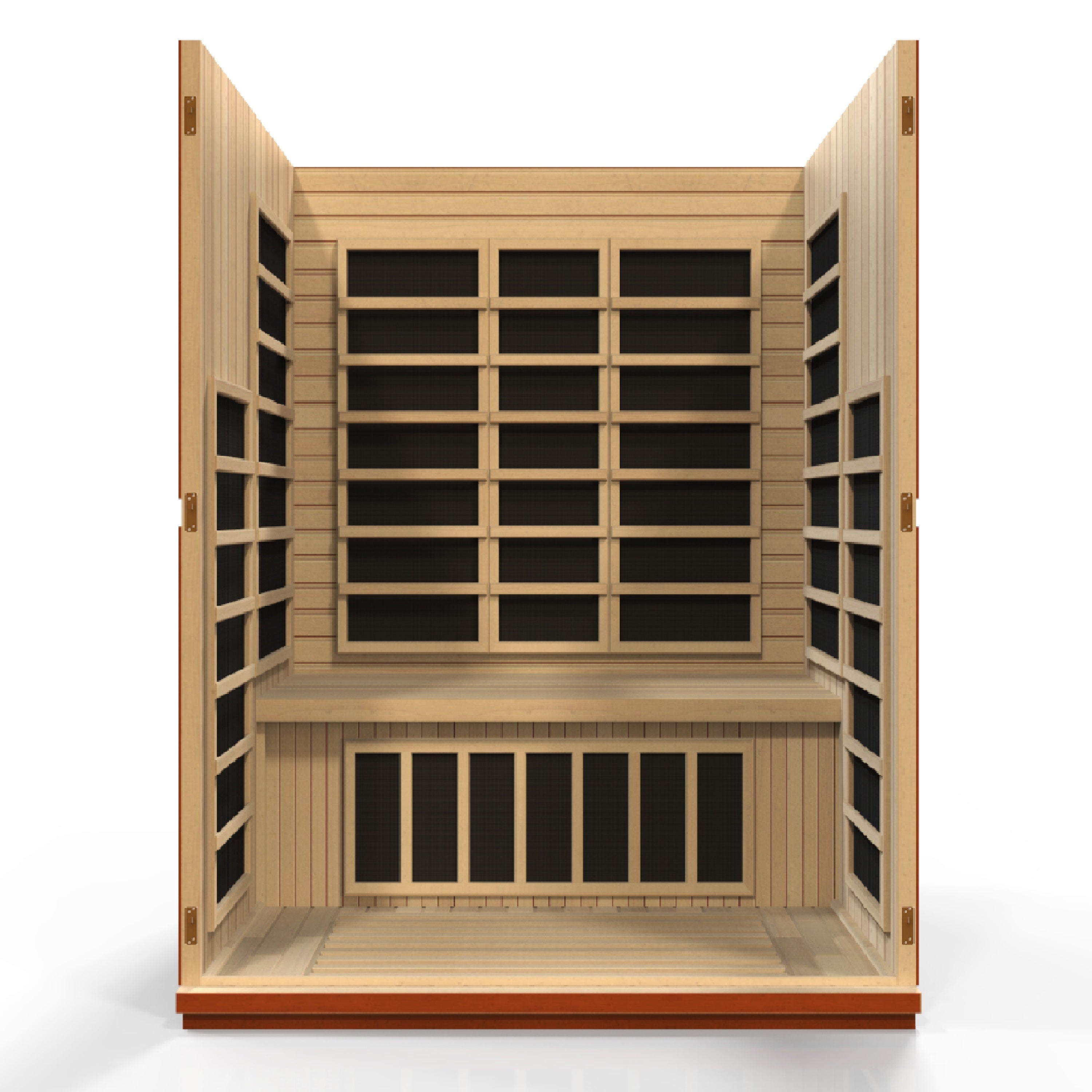 Dynamic Bellagio 2-Person Low EMF FAR Infrared Sauna | Indoor Home Sauna with Chromotherapy Lighting