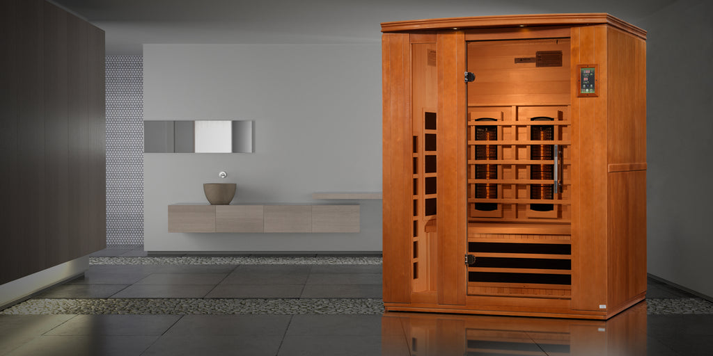 Dynamic Lugano 3-Person Full Spectrum Infrared Sauna – Natural Hemlock