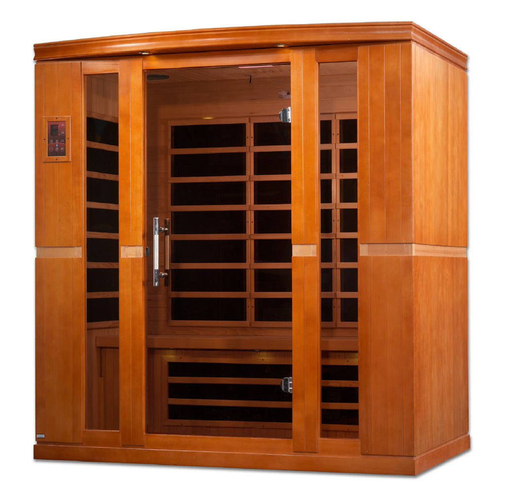 Dynamic Bergamo 3-Person Low EMF FAR Infrared Sauna | Indoor Home Sauna with Red Light Therapy