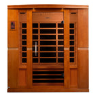 Dynamic Bergamo 3-Person Low EMF FAR Infrared Sauna | Indoor Home Sauna with Red Light Therapy
