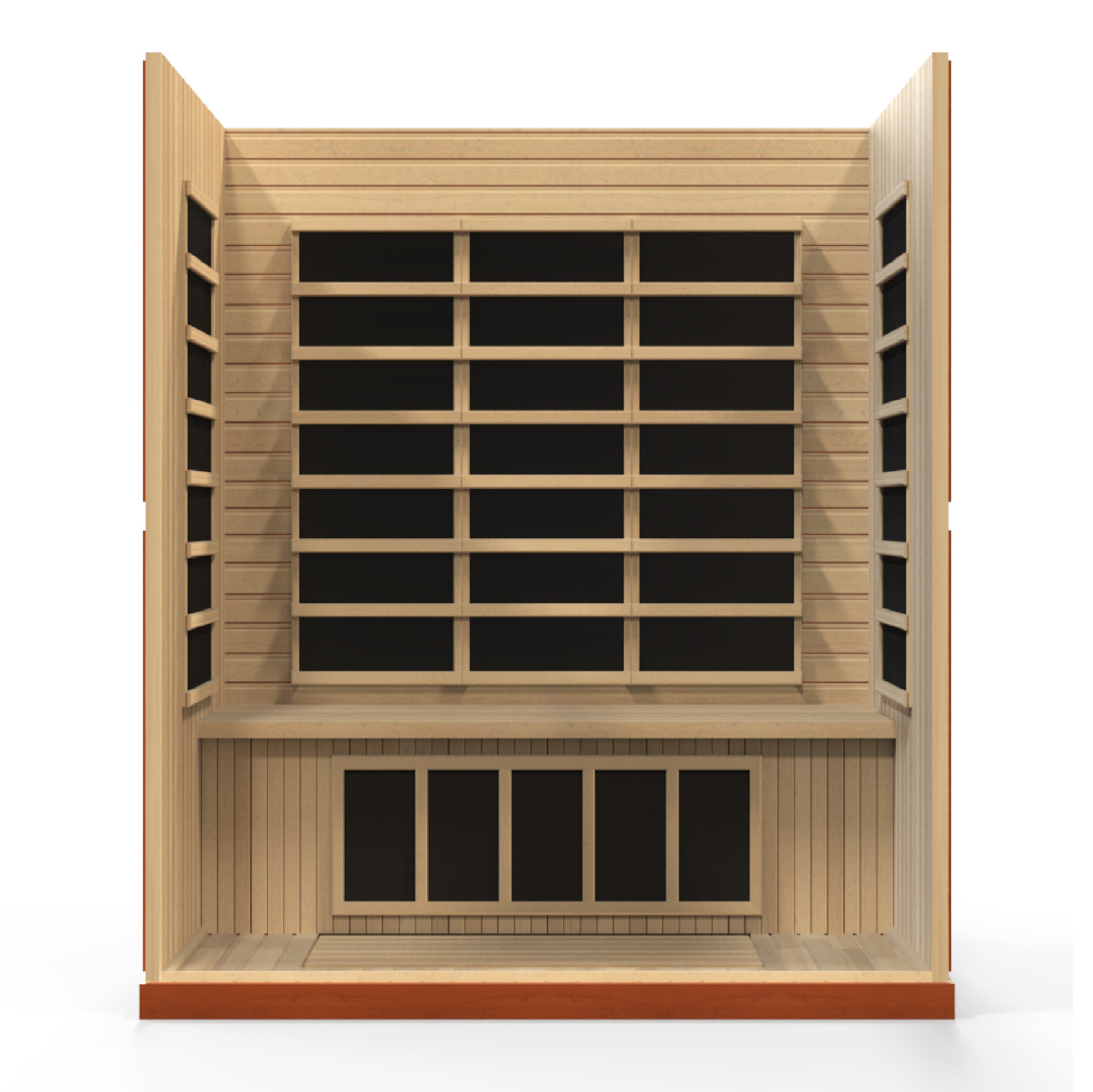 Dynamic Bergamo 3-Person Low EMF FAR Infrared Sauna | Indoor Home Sauna with Red Light Therapy