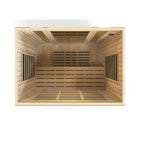 Dynamic Bergamo 3-Person Low EMF FAR Infrared Sauna | Indoor Home Sauna with Red Light Therapy