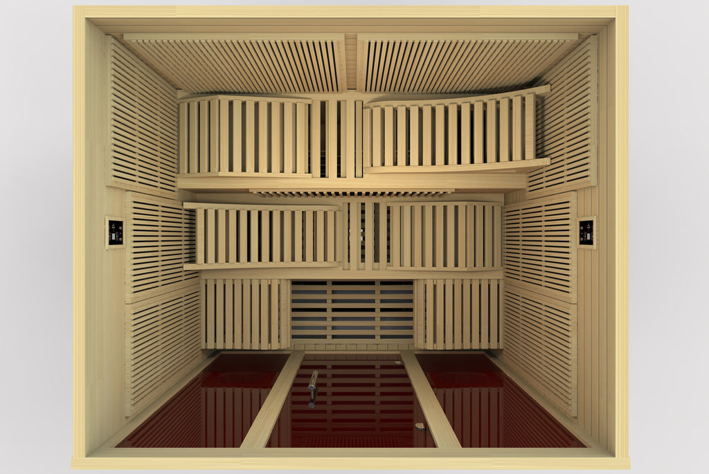 Dynamic Monaco Elite DYN-6996-01 Ultra Low EMF Full Spectrum Infrared Sauna – Luxury 6-Person Indoor Home Wellness Sauna
