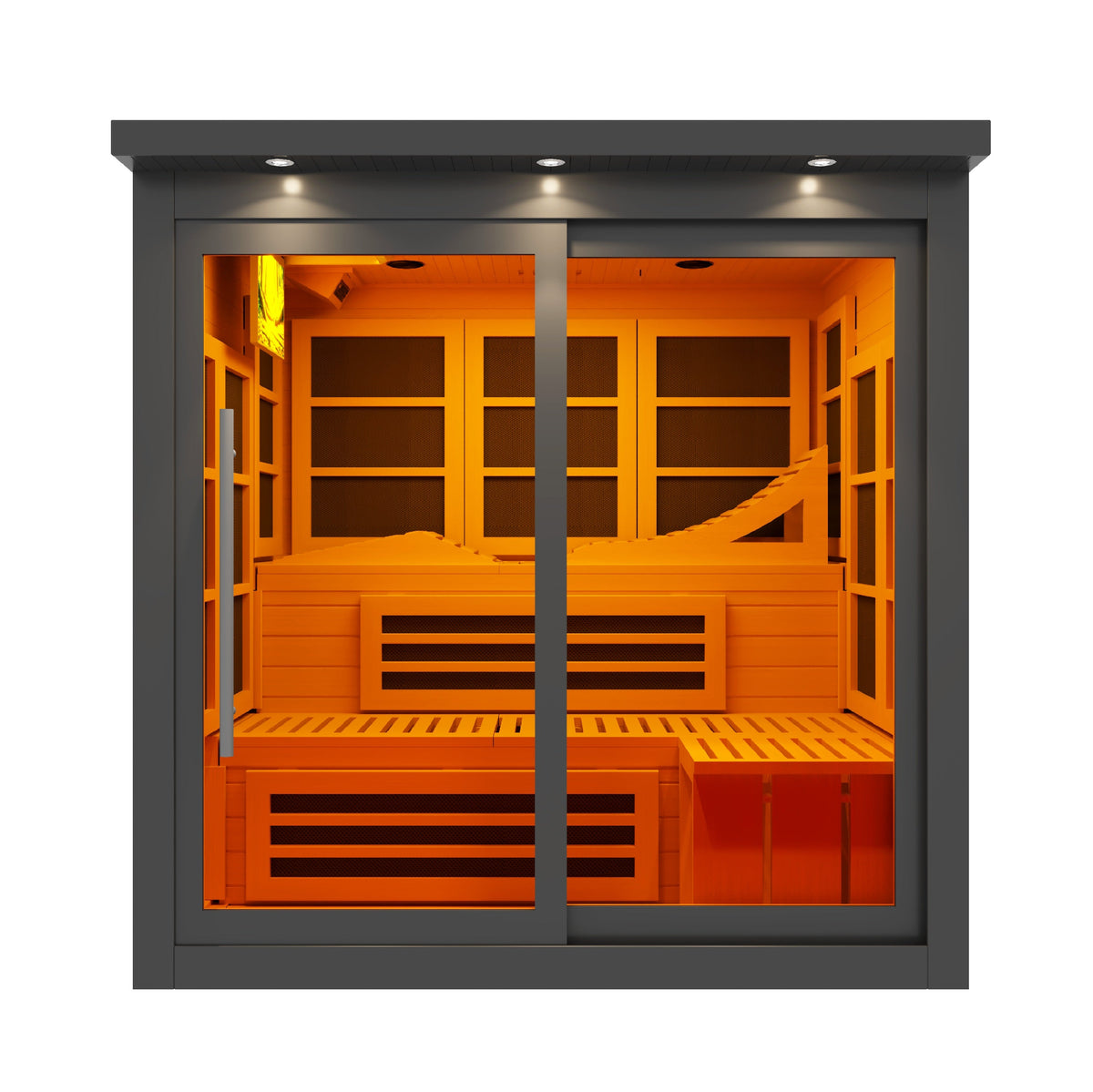 Golden Designs Monaco 6-Person Near Zero EMF Infrared Sauna — Black — manufacturer image 3