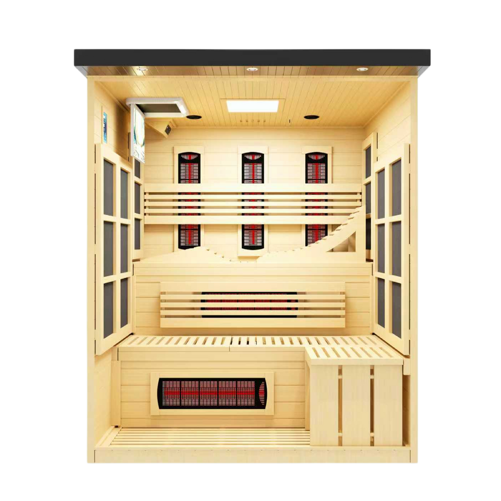 Golden Designs Monaco 6-Person Full Spectrum Infrared Sauna — Black — manufacturer image 4