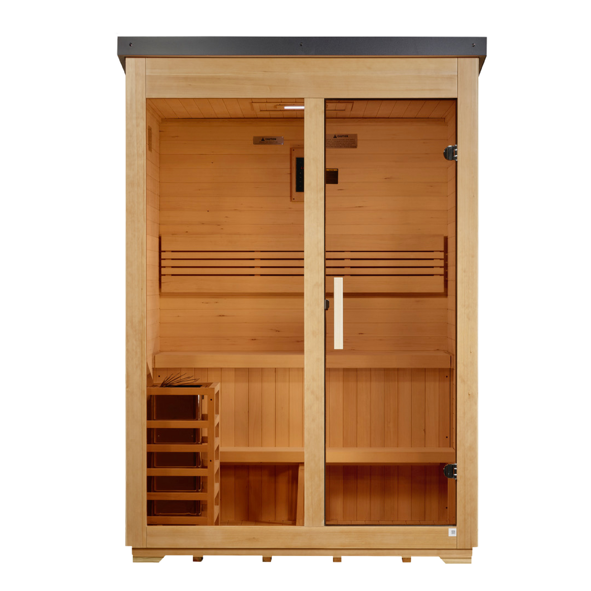 Golden Designs Arlberg 3-Person Outdoor Traditional Sauna — Flat Roof — manufacturer image 3