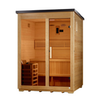 Golden Designs Arlberg 3-Person Outdoor Traditional Sauna — Flat Roof — manufacturer image 2