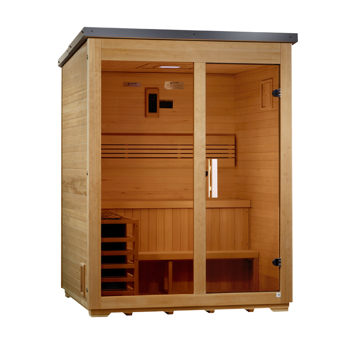 Golden Designs Arlberg 3-Person Outdoor Traditional Sauna — Flat Roof — manufacturer image 1