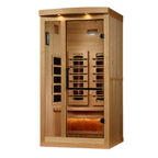 Golden Designs 1–2 Person Full Spectrum Infrared Sauna with Himalayan Salt Bar