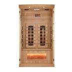 Golden Designs 1–2 Person Full Spectrum Infrared Sauna with Himalayan Salt Bar
