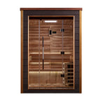 Golden Designs GDI-8202-01 Narvik Outdoor Traditional Sauna – Luxury Outdoor Sauna with Harvia Stove & Modern Scandinavian Design