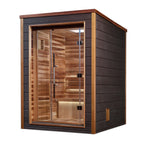Golden Designs GDI-8202-01 Narvik Outdoor Traditional Sauna – Luxury Outdoor Sauna with Harvia Stove & Modern Scandinavian Design