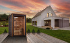 Golden Designs GDI-8202-01 Narvik Outdoor Traditional Sauna – Luxury Outdoor Sauna with Harvia Stove & Modern Scandinavian Design