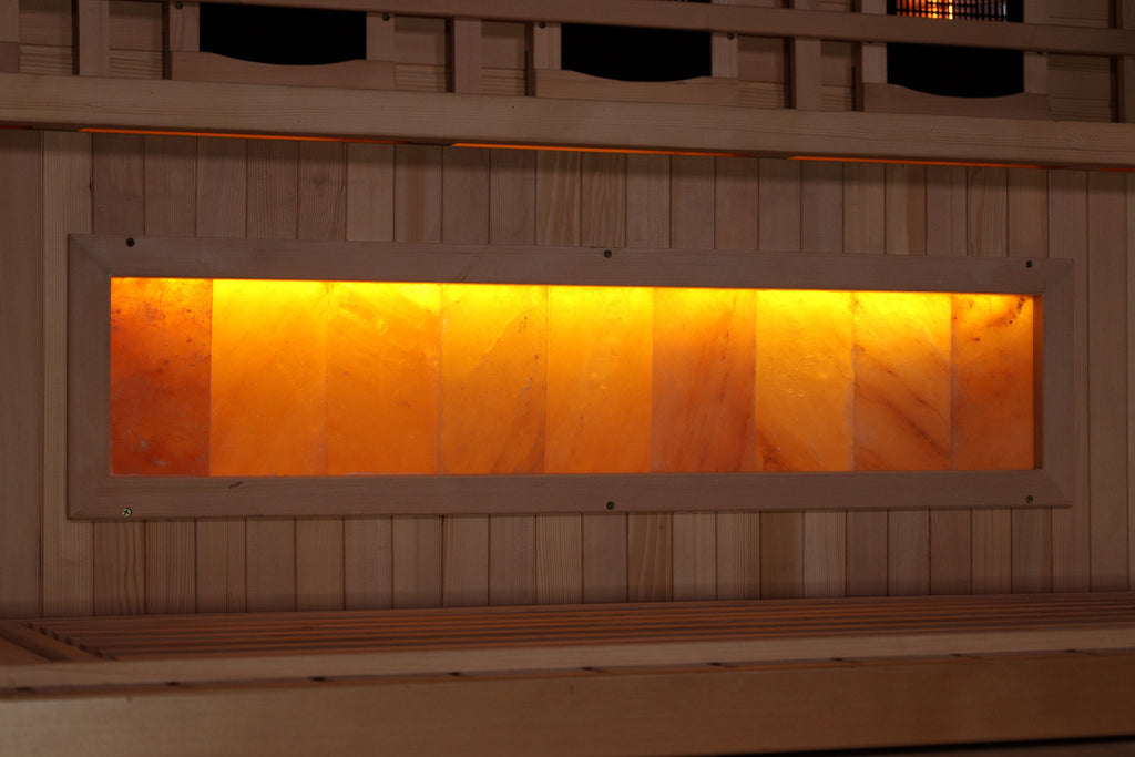 Golden Designs 1–2 Person Full Spectrum Infrared Sauna with Himalayan Salt Bar