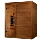 Maxxus S-Line Yoga 3-Person Full Spectrum Near Zero EMF Infrared Sauna – Canadian Hemlock