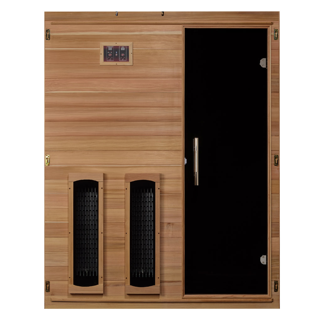 Maxxus S-Line Yoga 3-Person Full Spectrum Near Zero EMF Infrared Sauna – Canadian Hemlock