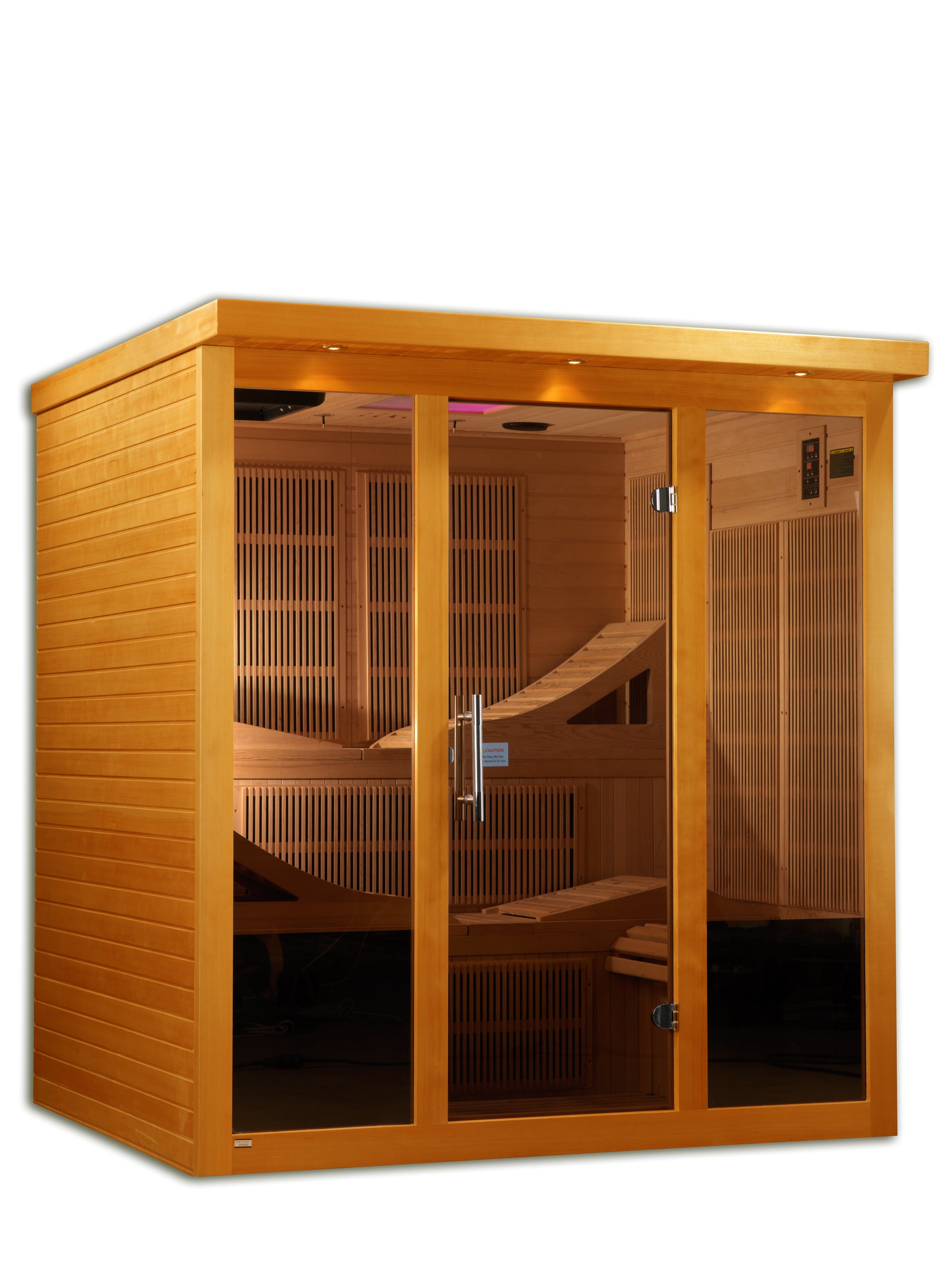 Dynamic Monaco Elite DYN-6996-01 Ultra Low EMF Full Spectrum Infrared Sauna – Luxury 6-Person Indoor Home Wellness Sauna