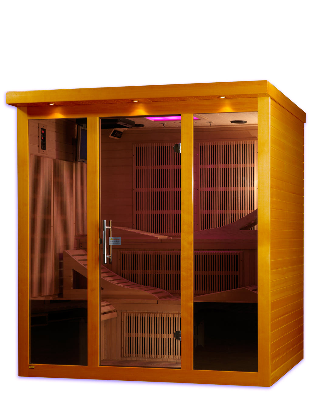 Dynamic Monaco Elite DYN-6996-01 Ultra Low EMF Full Spectrum Infrared Sauna – Luxury 6-Person Indoor Home Wellness Sauna