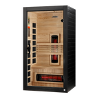Dynamic Santorini 1–2-Person Full Spectrum Infrared Sauna — left view
