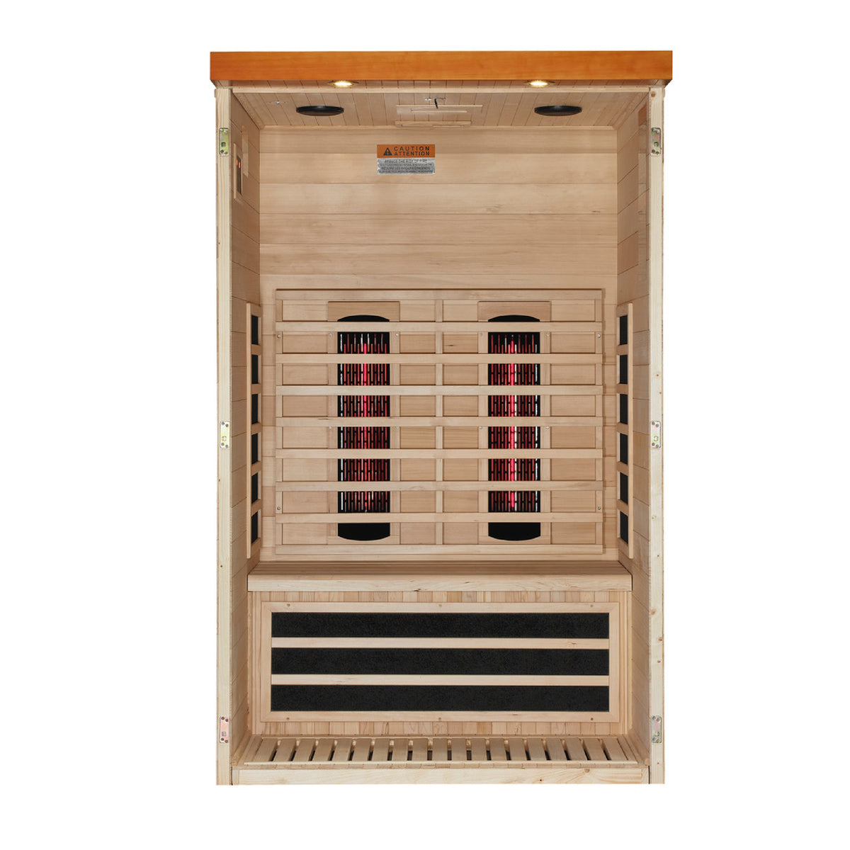 Dynamic Llumeneres 2-Person Full Spectrum Infrared Sauna — interior view