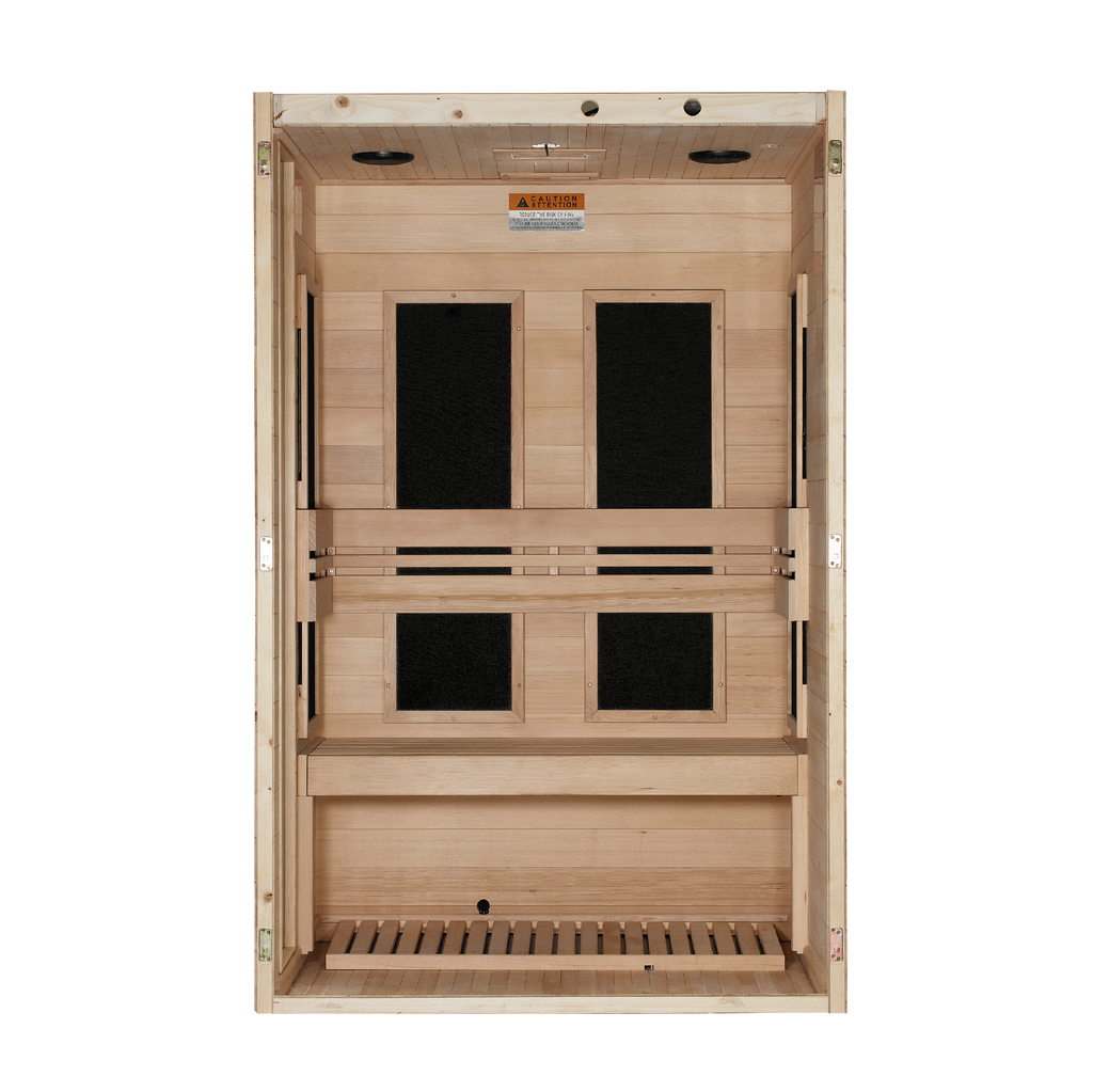 Dynamic Lucca 2-Person Low EMF Far Infrared Sauna — interior view