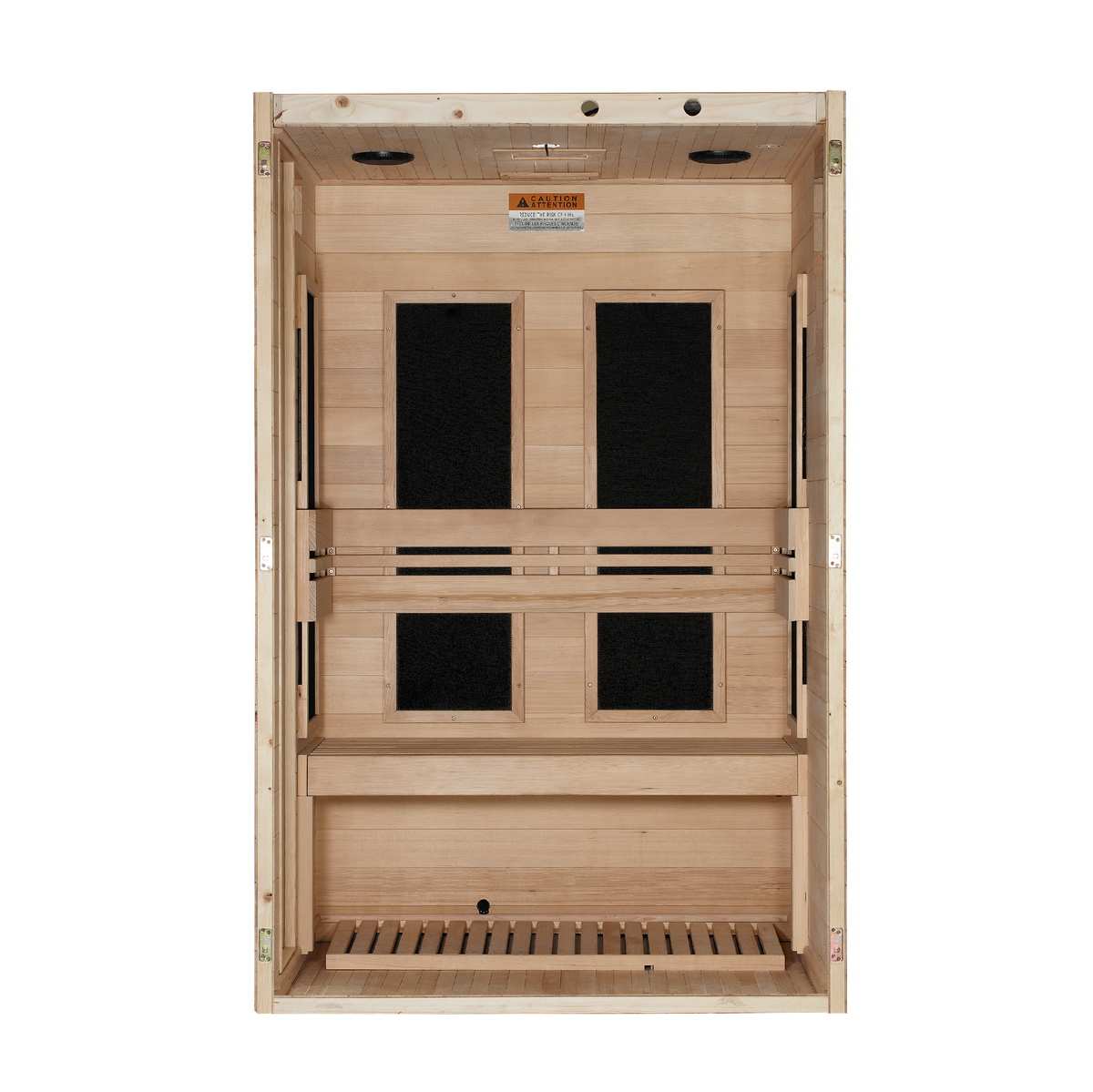 Dynamic Lucca 2-Person Low EMF Far Infrared Sauna — interior view