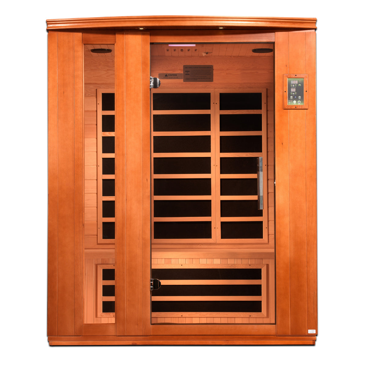 Dynamic Lugano 3-Person Low EMF Far Infrared Sauna — front view