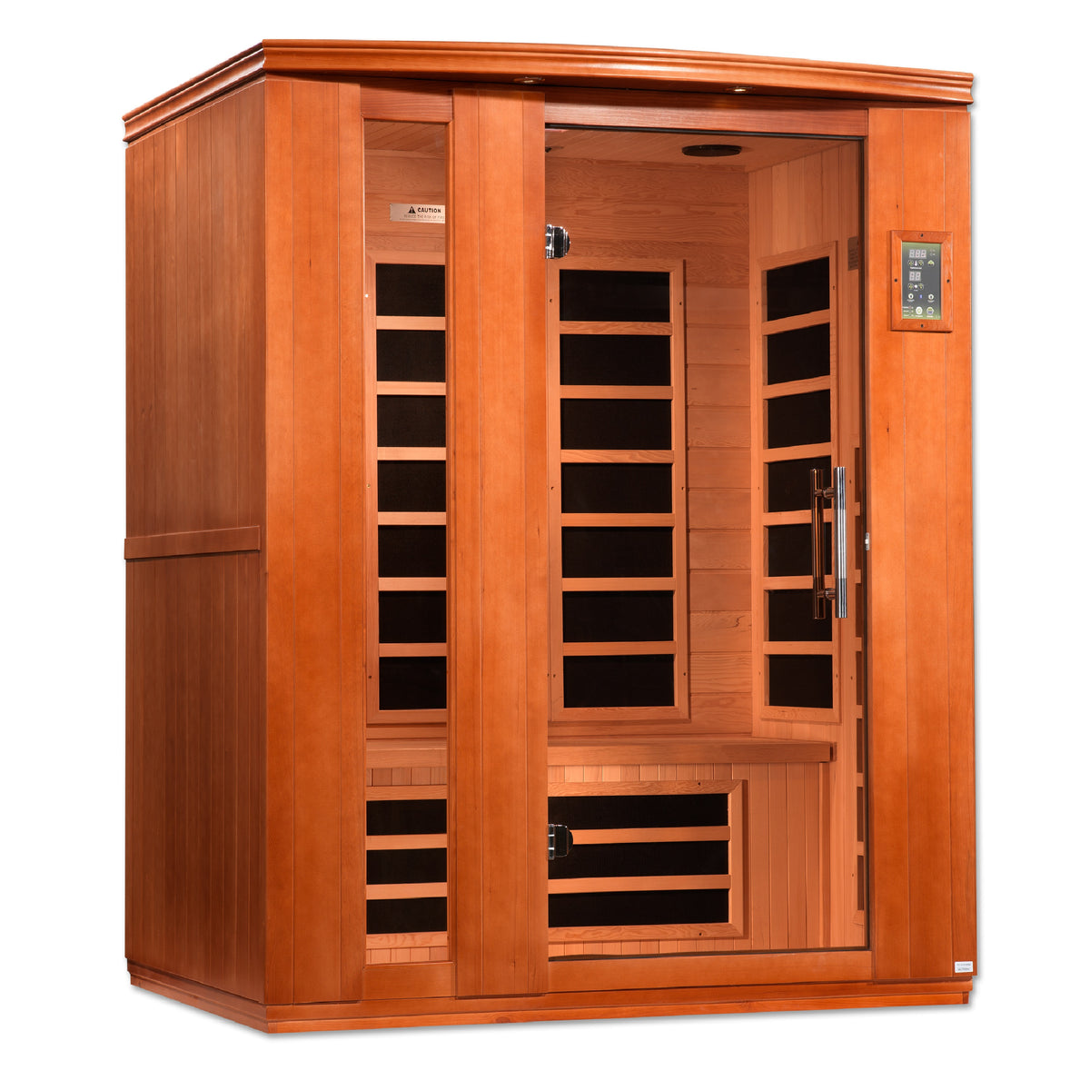 Dynamic Lugano 3-Person Low EMF Far Infrared Sauna — left exterior view