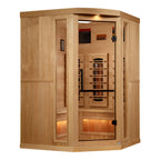 Golden Designs 3-Person Corner Full Spectrum Sauna with Himalayan Salt Bars — product view 1