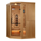 Golden Designs 3-Person Corner Full Spectrum Sauna with Himalayan Salt Bars — product view 3